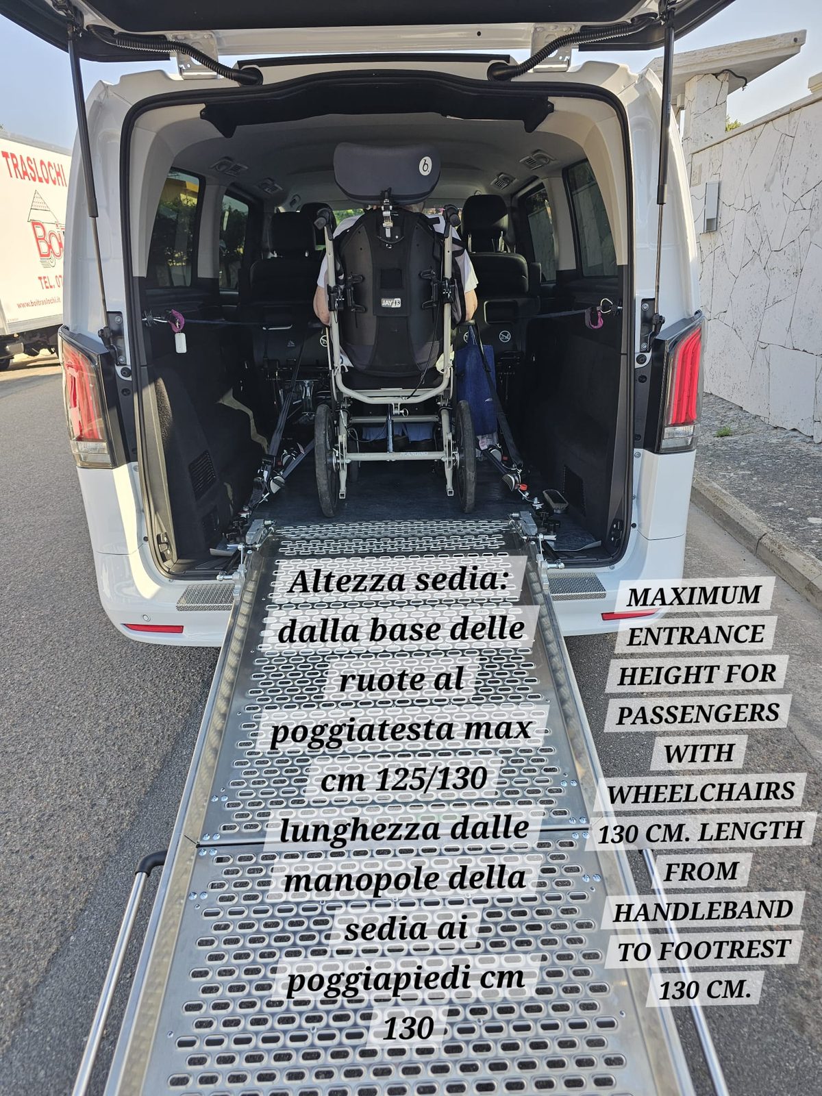 Mercedes Vito Tourer with a wheelchair on board — accessible passenger transport